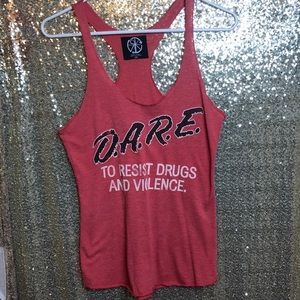D.A.R.E. Red tank top